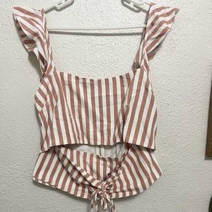 Brand New Crop Top. Cap Sleeves Size 12